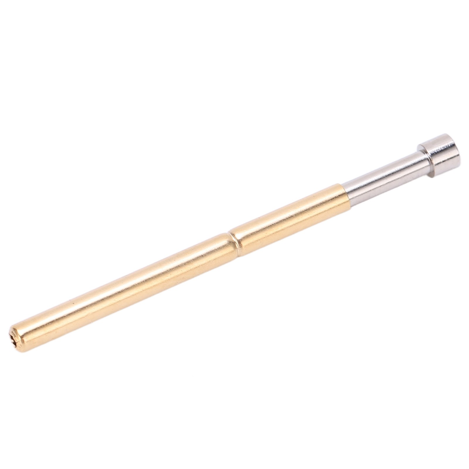 100pcs Spring Test Pogo Pin Concave Head Type Brass Material 2.02mm/0.1in