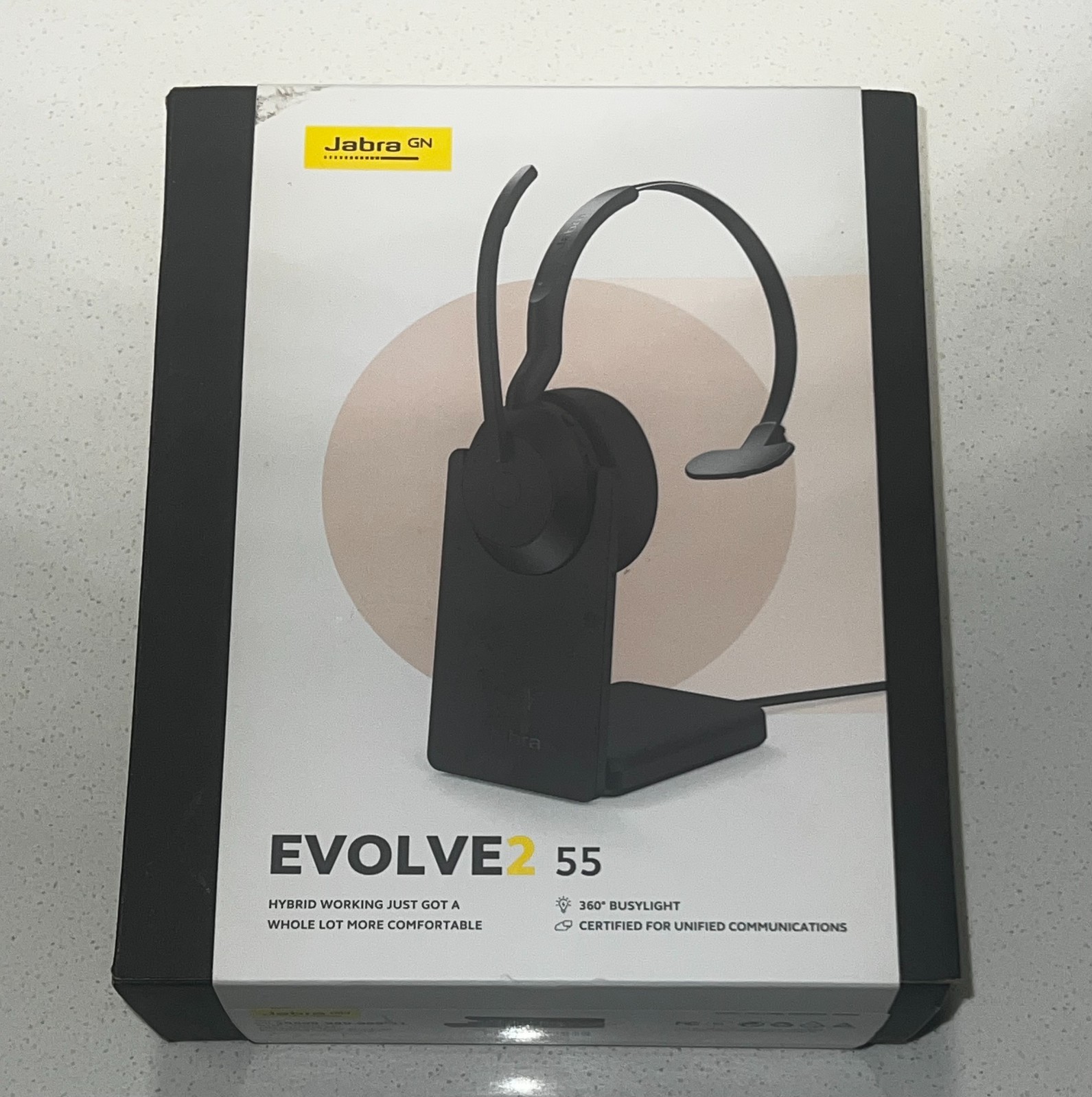 Jabra Evolve2 55 Hybrid Mono Wireless Headset with Stand Black NEW