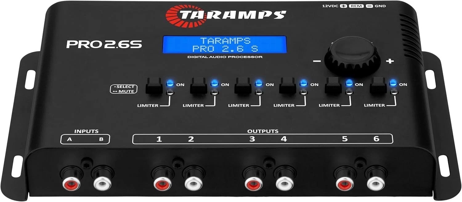 Compact Pro 2.6S DSP Equalizer - 18K Ohm RCA Output for Car Audio Systems