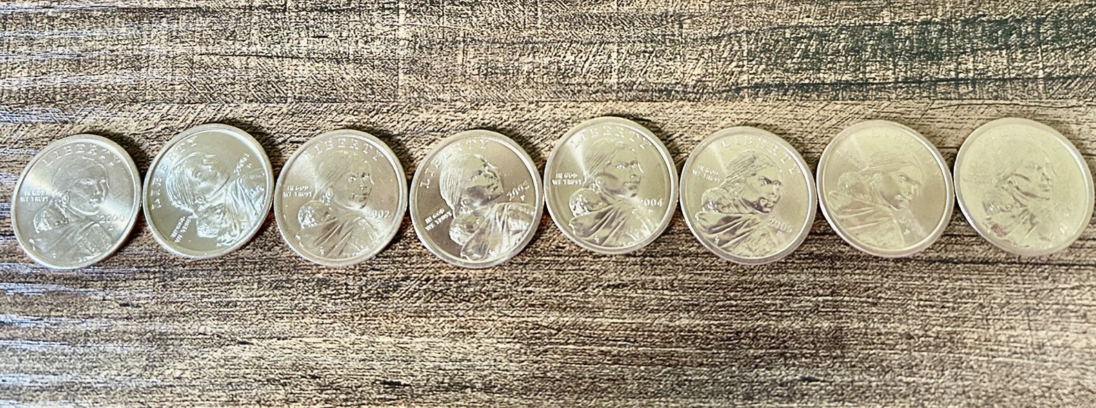 2000 - 2007  -  8 Coin Sacagawea $1 Uncirculated Coin Set - P D