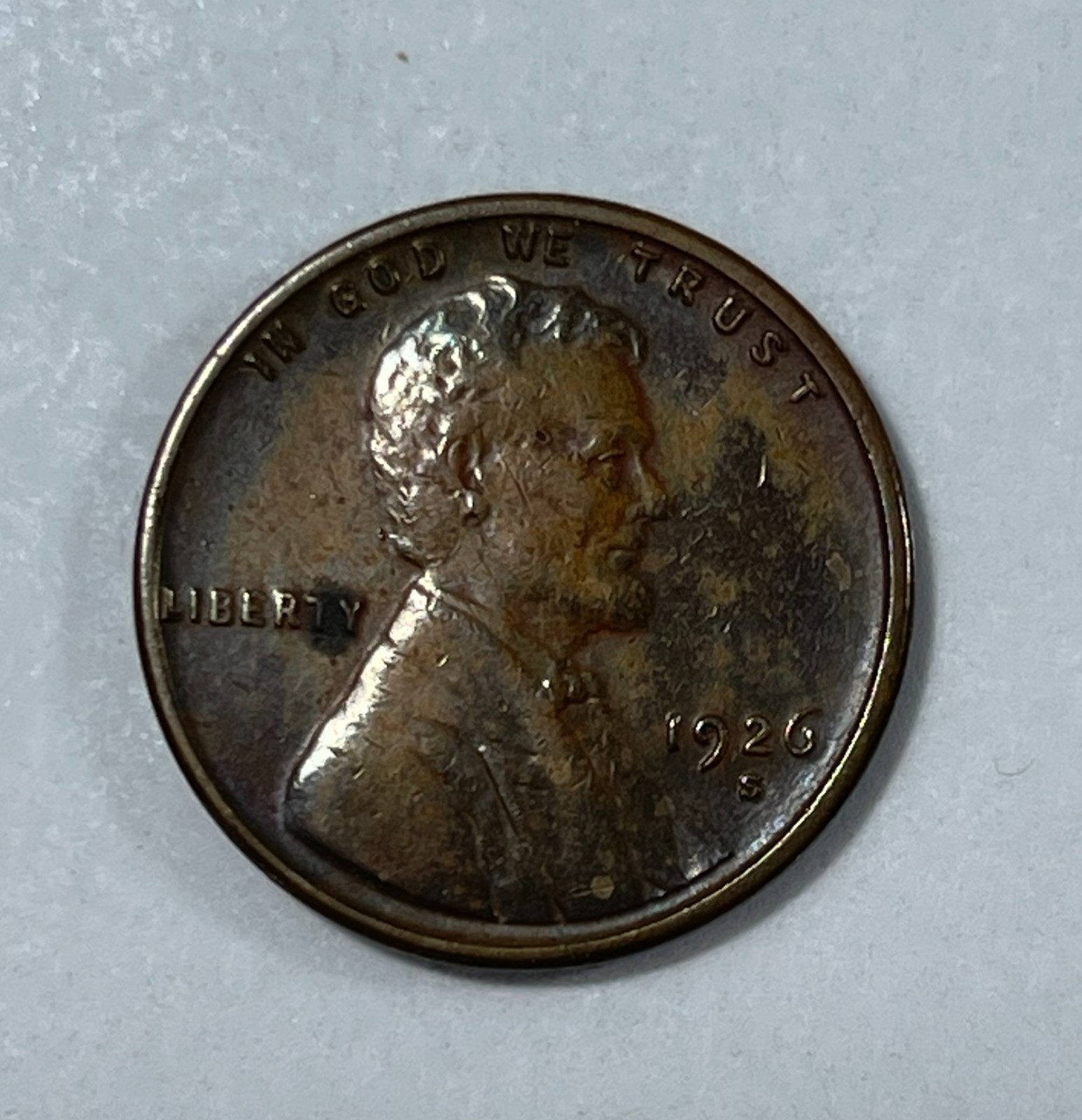 1926-S Lincoln 1C XF cleaned & marks (#12743)