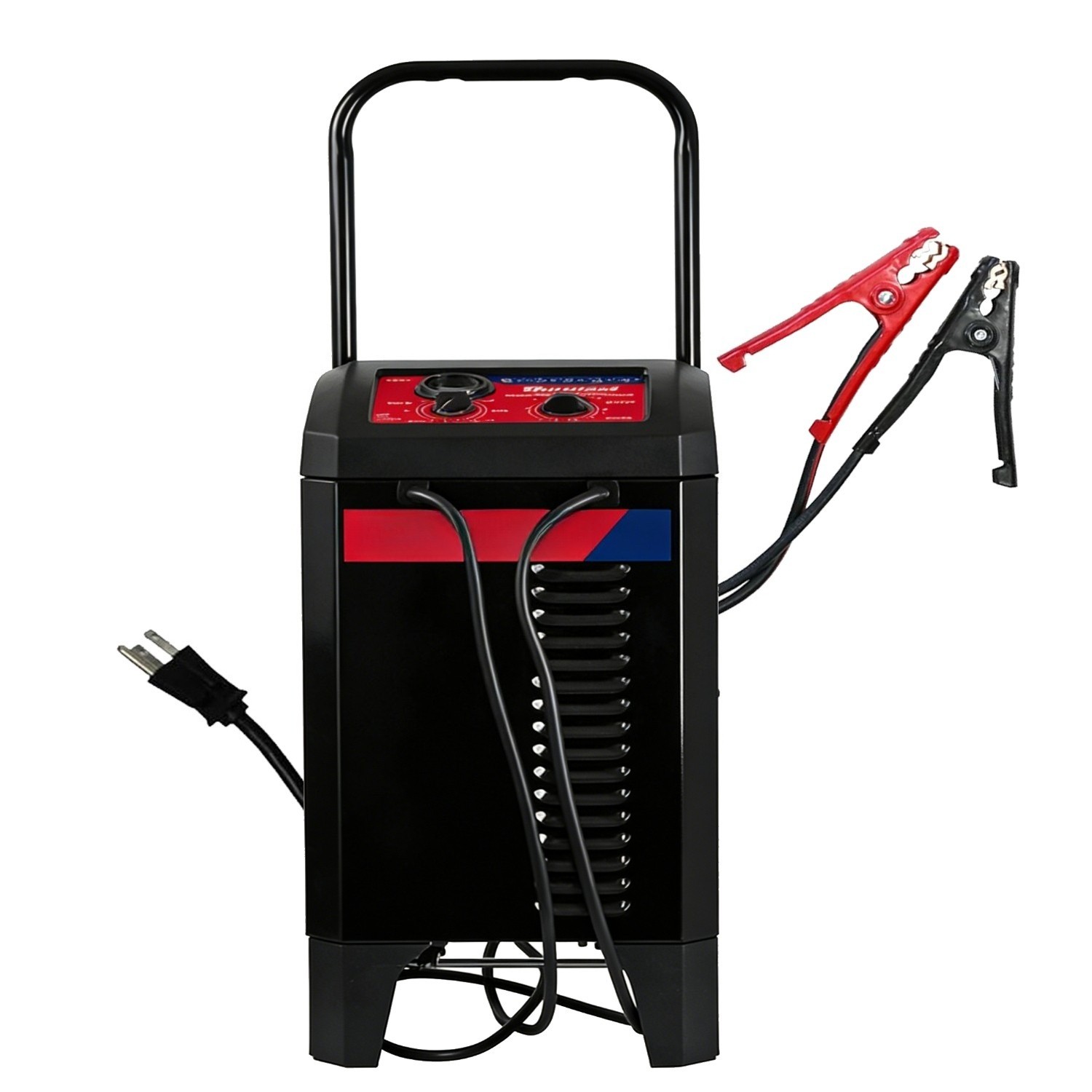 Wheeled Manual 10A Car Battery Charger and 250A Engine Starter, 2 in 1