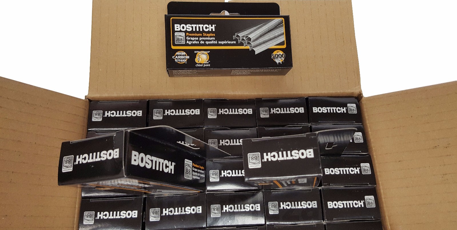 Pack of 5 Boxes Bostitch B8 Powercrown Premium 1/4" Staples MPN STCRP21151/4