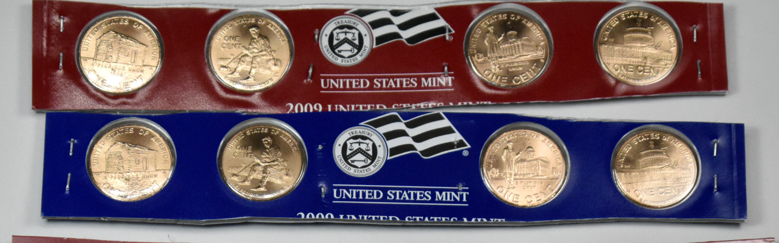 2009 P & D Lincoln Cent Penny 8 Uncirculated B.U. / Satin Finish Coin Set