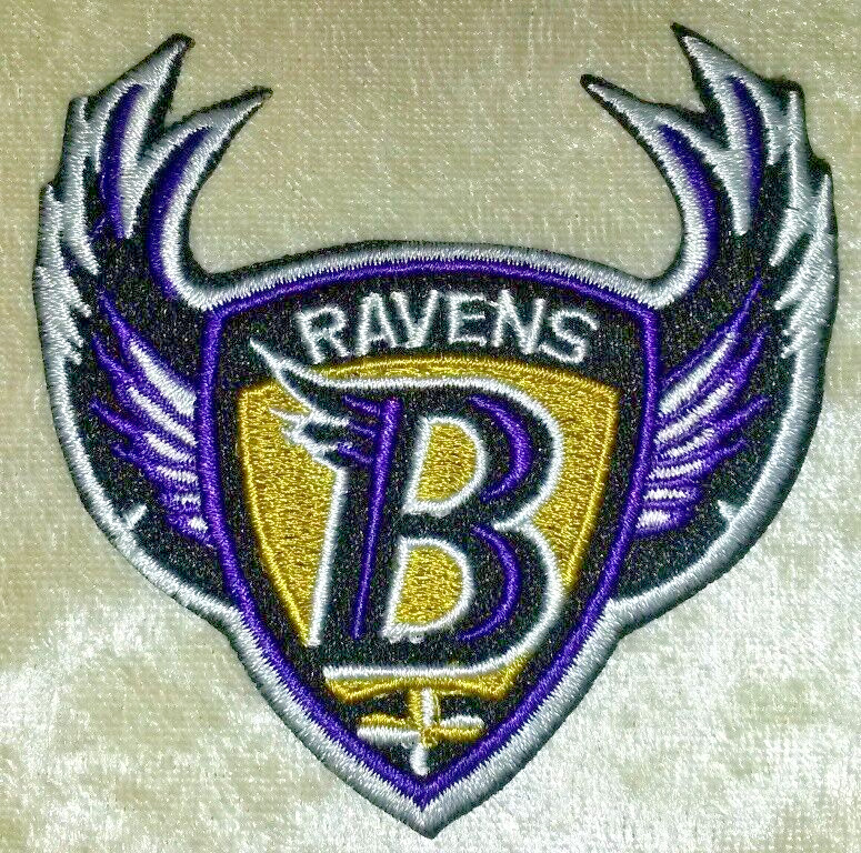 Baltimore Ravens Wings 3" Iron On Embroidered Patch ~Free Tracking!