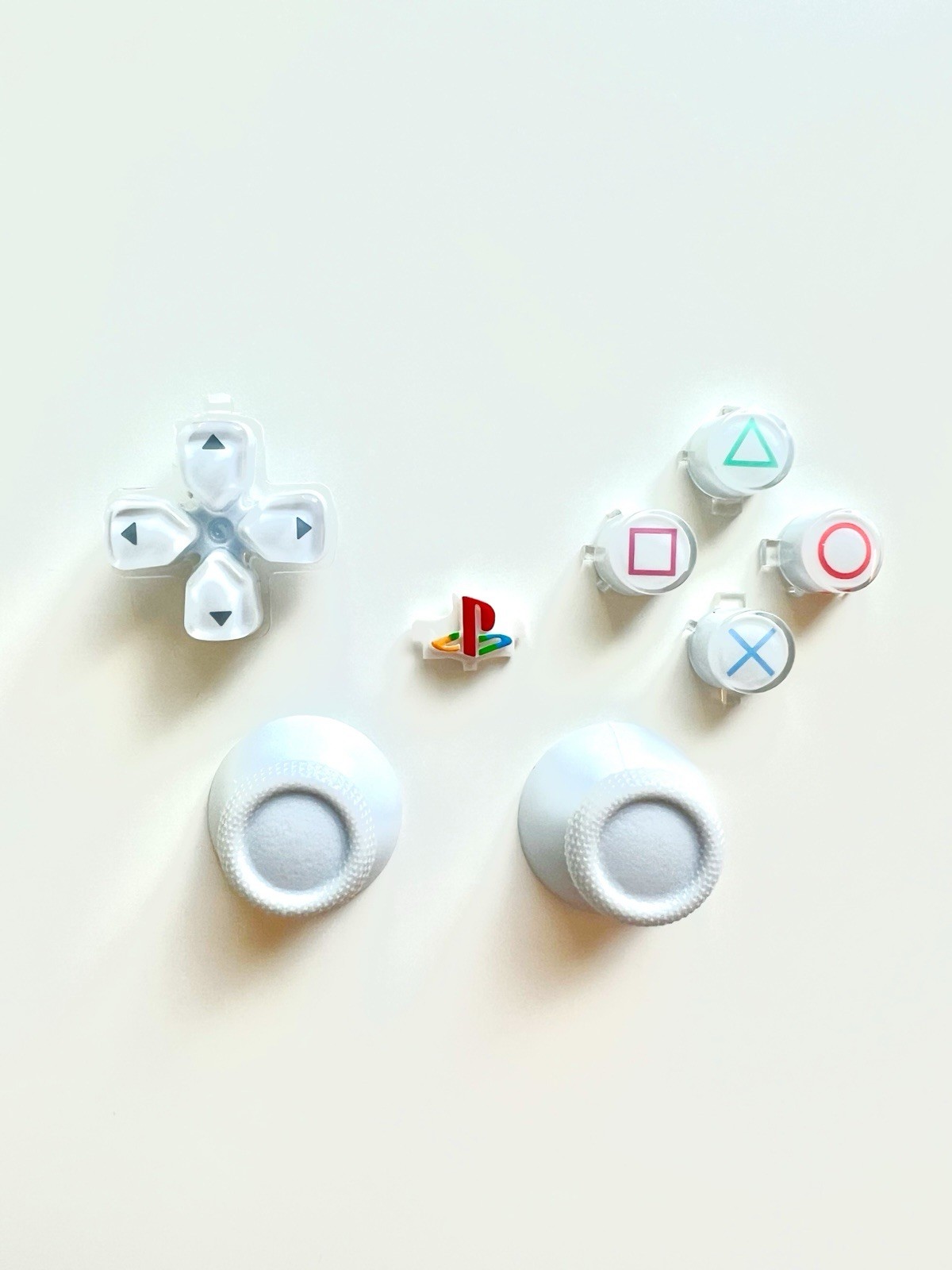 Premium White Sony PS5 DualSense Controller Retro|PS2 Buttons Bundle With D-Pad
