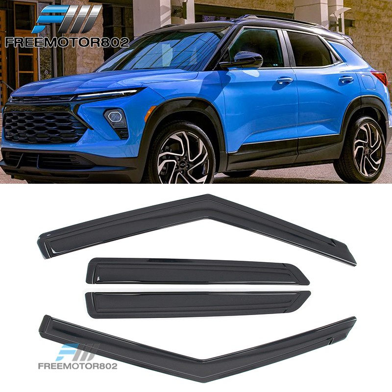 Fits 21-26 Chevrolet Trailblazer Tape-On Window Visors Vent Rain Guard Deflector