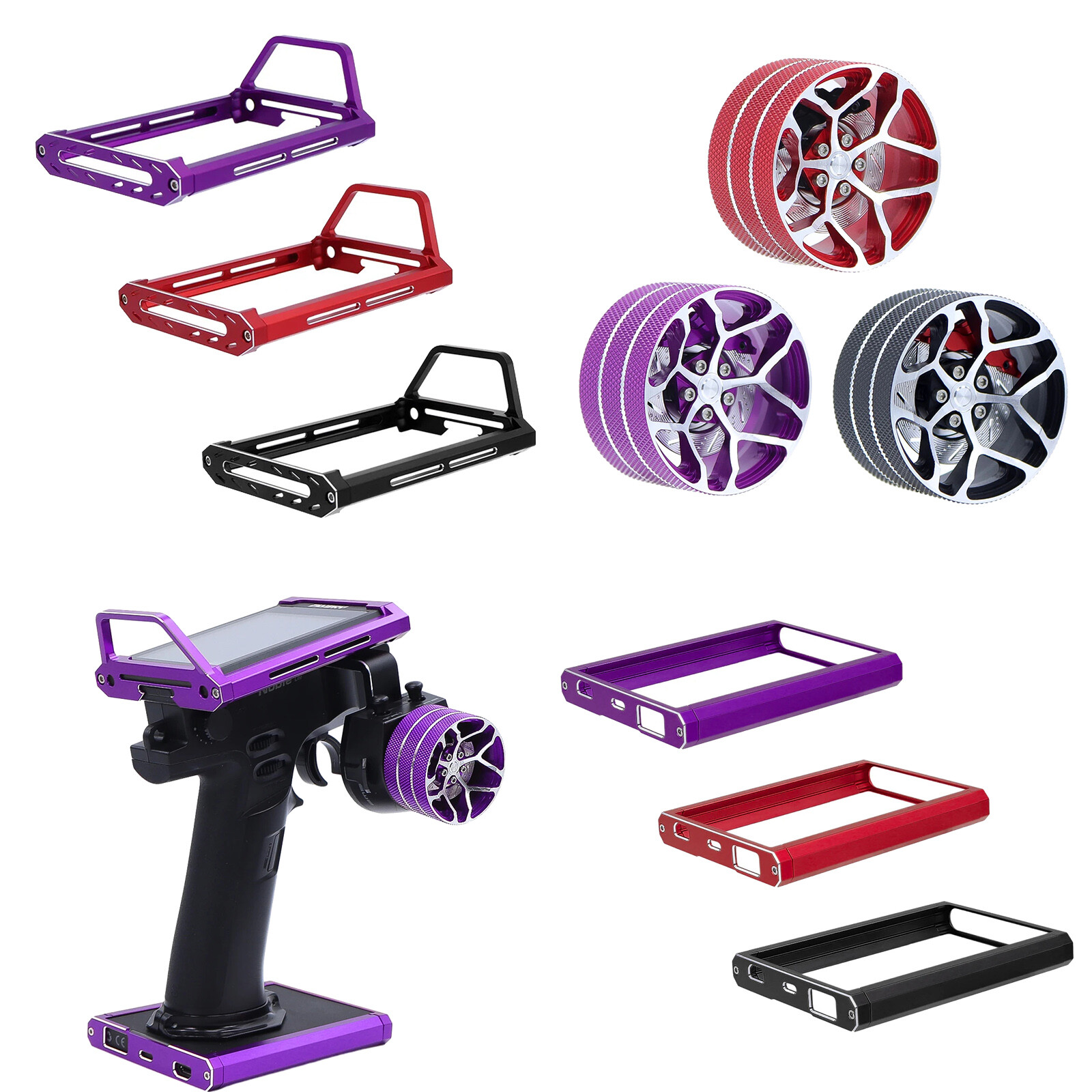 For Flysky Noble NB4 Remote Control Upper Lower Frame Steering Wheel Accessories