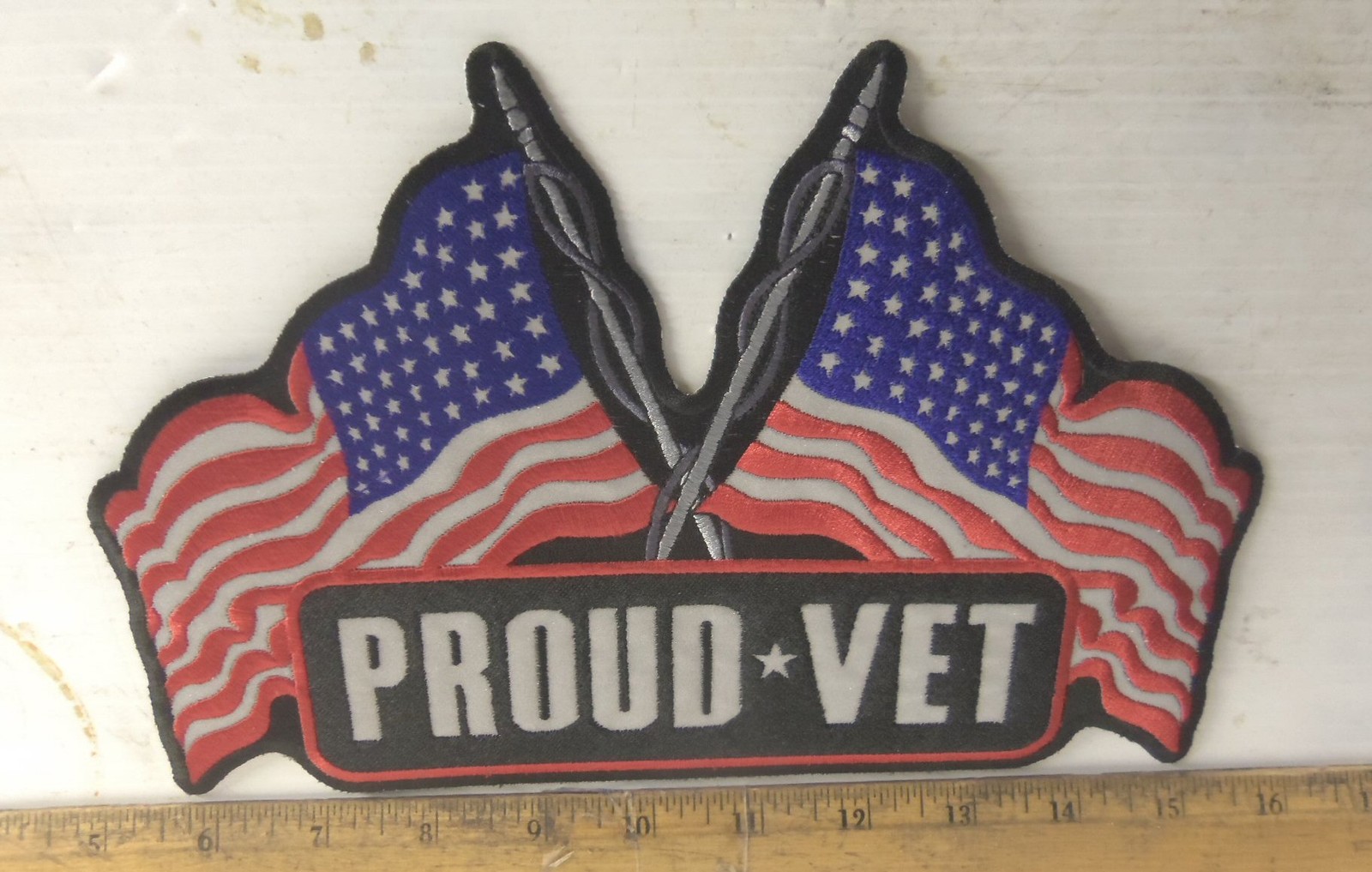 Proud – Vet United States Flags Reflective Embroidered Back Patch