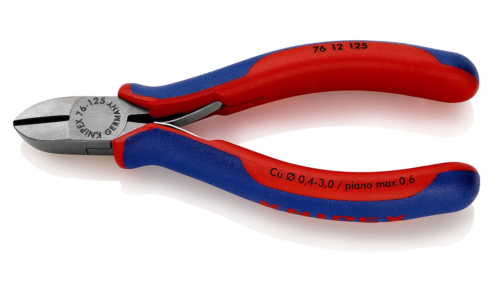 Knipex 76 12 125 Diagonal Cutter with soft handle and opening Multicoloured