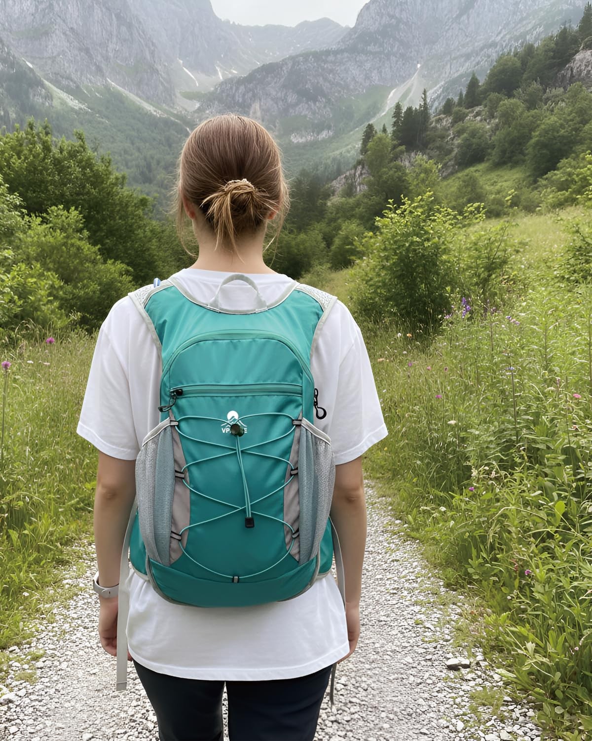 VPBAGE Hydration Backpack 2L Bladder 15L Daypack Small for Hiking Running Skiing