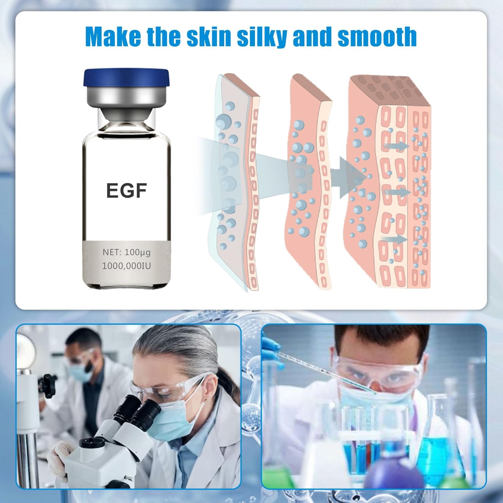 Recombinant Human EGF (rh-EGF) 98% Purity - Epidermal Growth Factor for Resea...