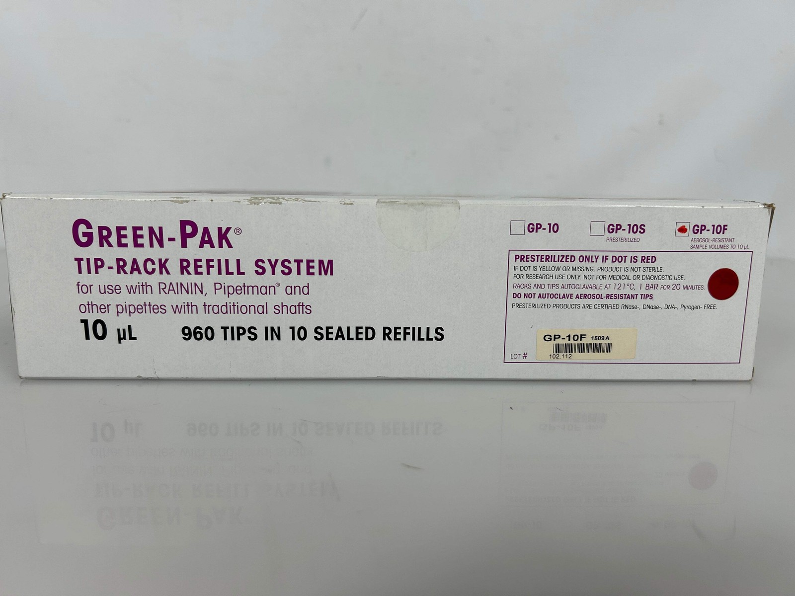 Rainin Tip Rack Refill System 10µ 960 Tips in 10 Sealed Refills