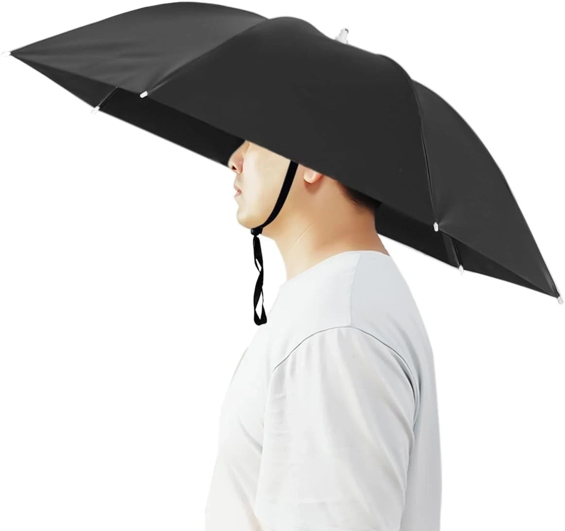 Umbrella Hat, 37 inch Fishing Umbrella Hat Hands Free Foldable UV Protection Umb