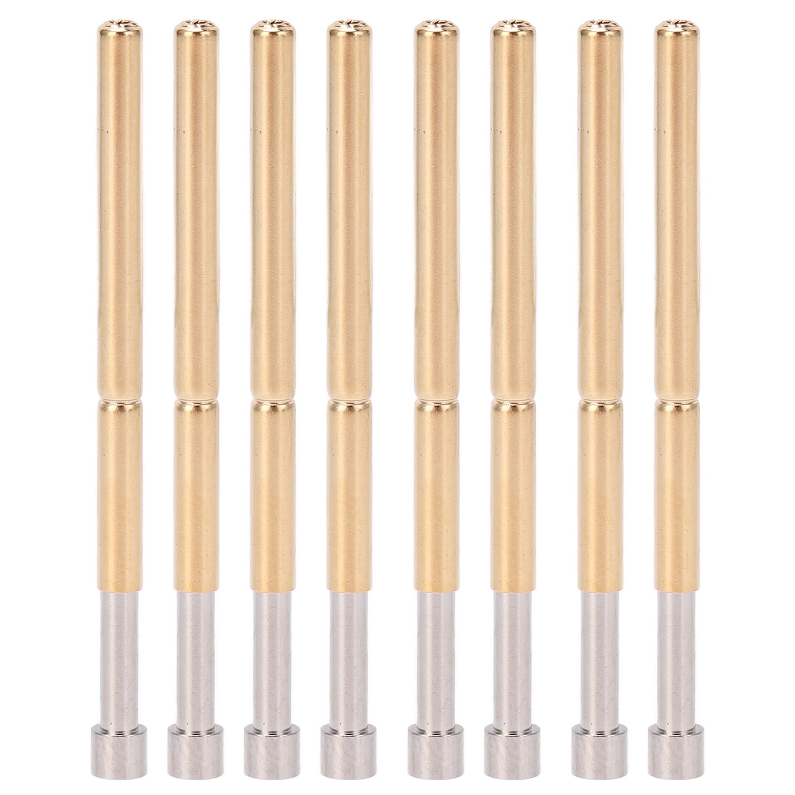 100pcs Spring Test Pogo Pin Concave Head Type Brass Material 2.02mm/0.1in