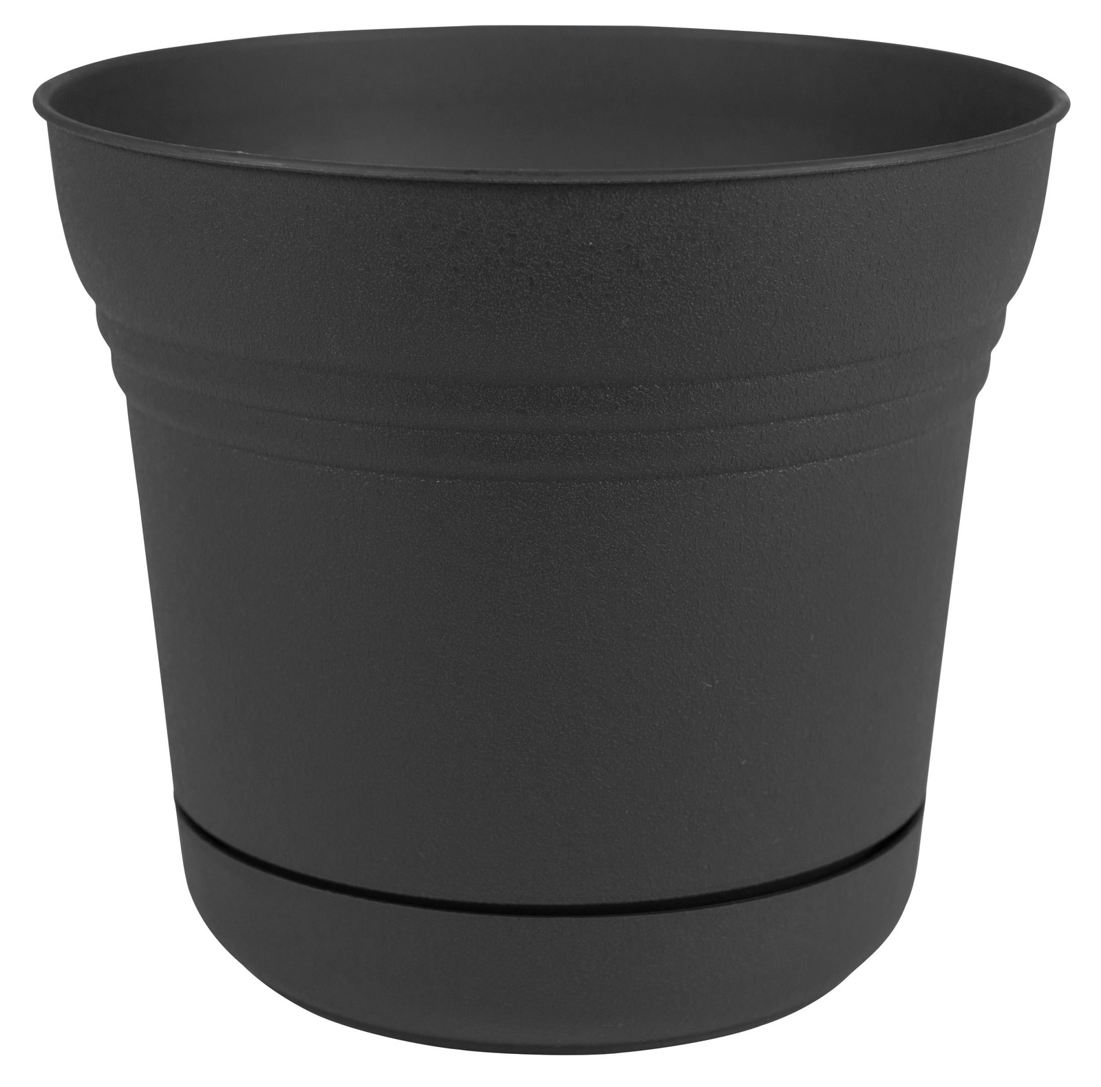Bloem Saturn 4.5 in. H X 5 in. W Plastic Traditional Planter Black