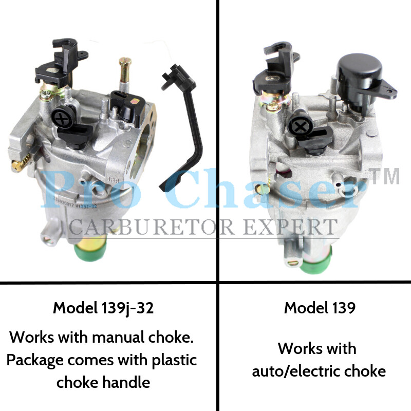 Carburetor For RUIXING 139 RX139 Generator Manual Choke