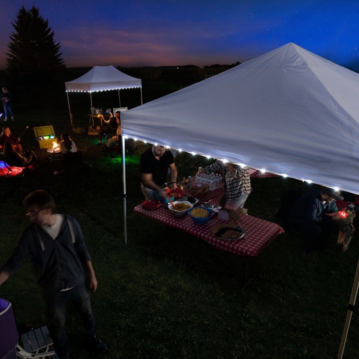 CanopyBrightz LED Tent Lights – 40ft String 10x10 Tents White