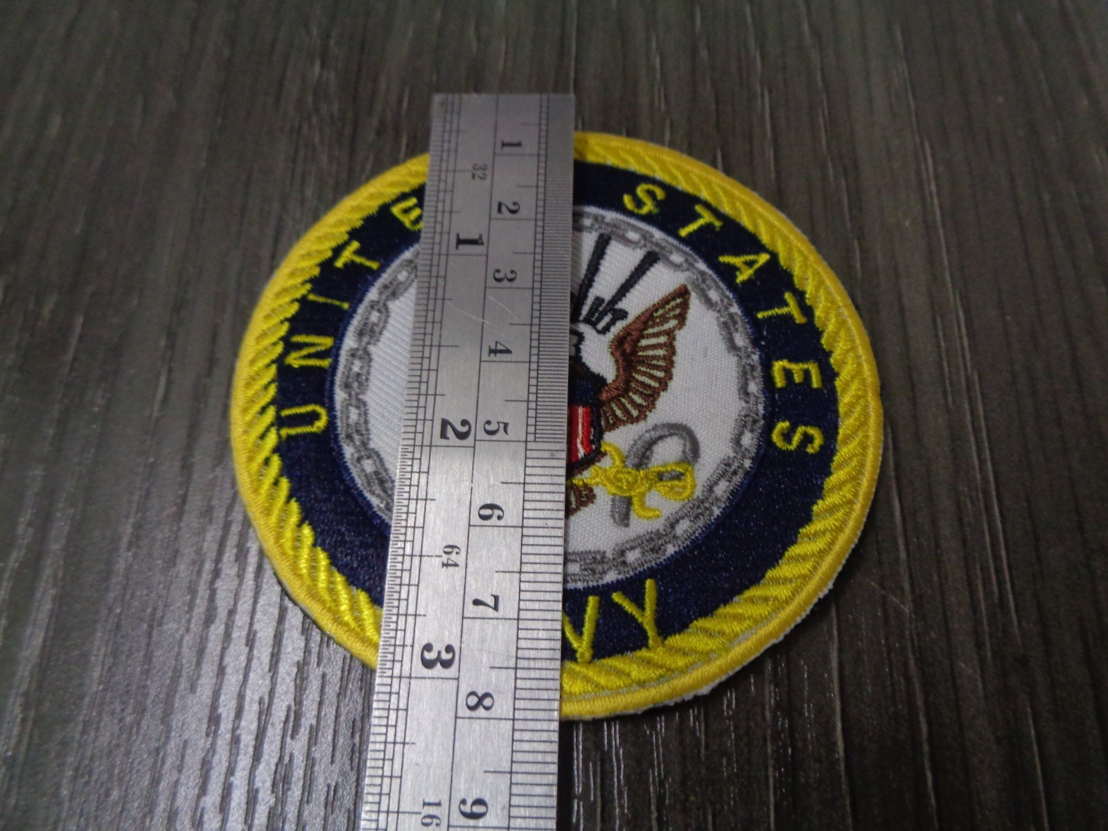 US NAVY COLOR LOGO Embroidered Hook and Loop Tactical Morale Patch 3 INCH NEW