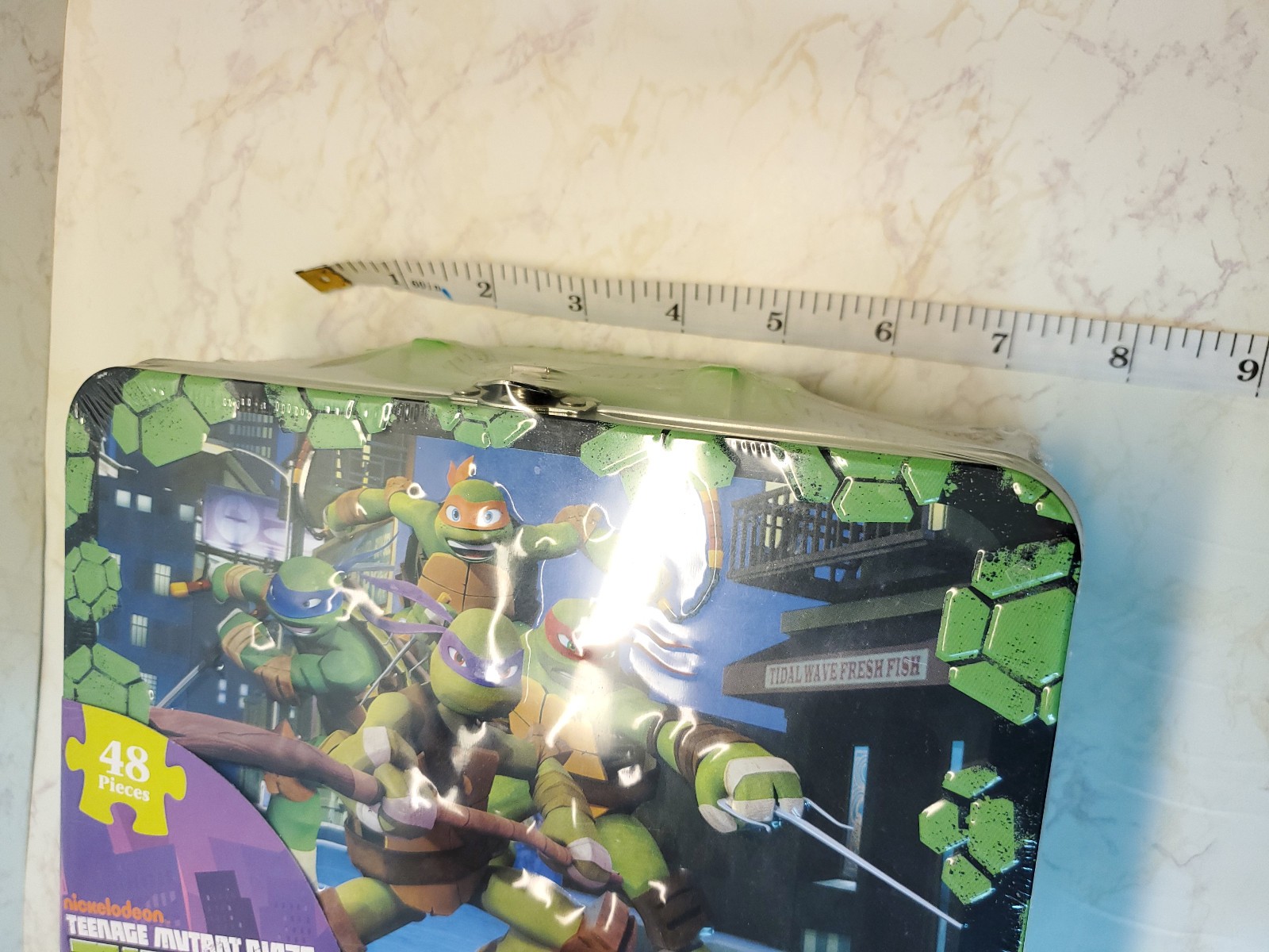Teenage Mutant Ninja Turtles Lunchbox with 48 Pc Puzzle Cartoon TMNT New