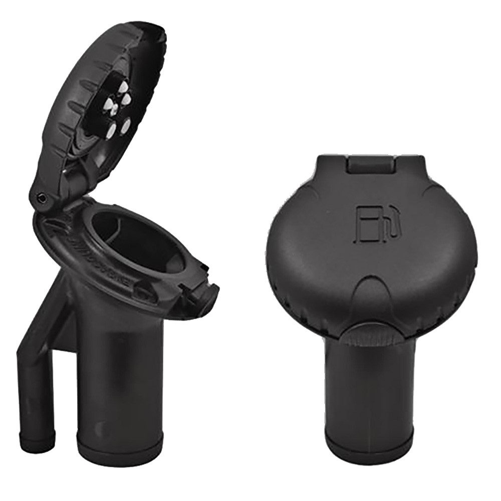 Attwood Deck Fill f/Pressure Relief Systems - Angled Body & Scalloped Black P...