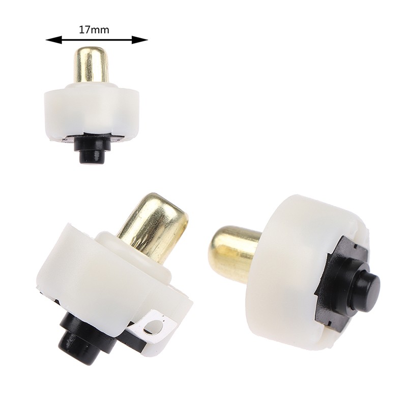 2Pcs 17mm LED Flashlight Push Button Switch ON/ OFF Electric Torch Tail Swi.t2