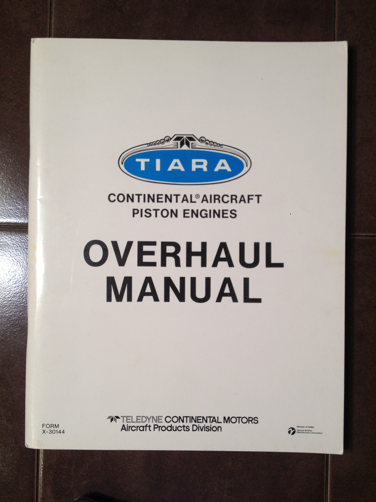 Continental TIARA 6-285 Overhaul Manual