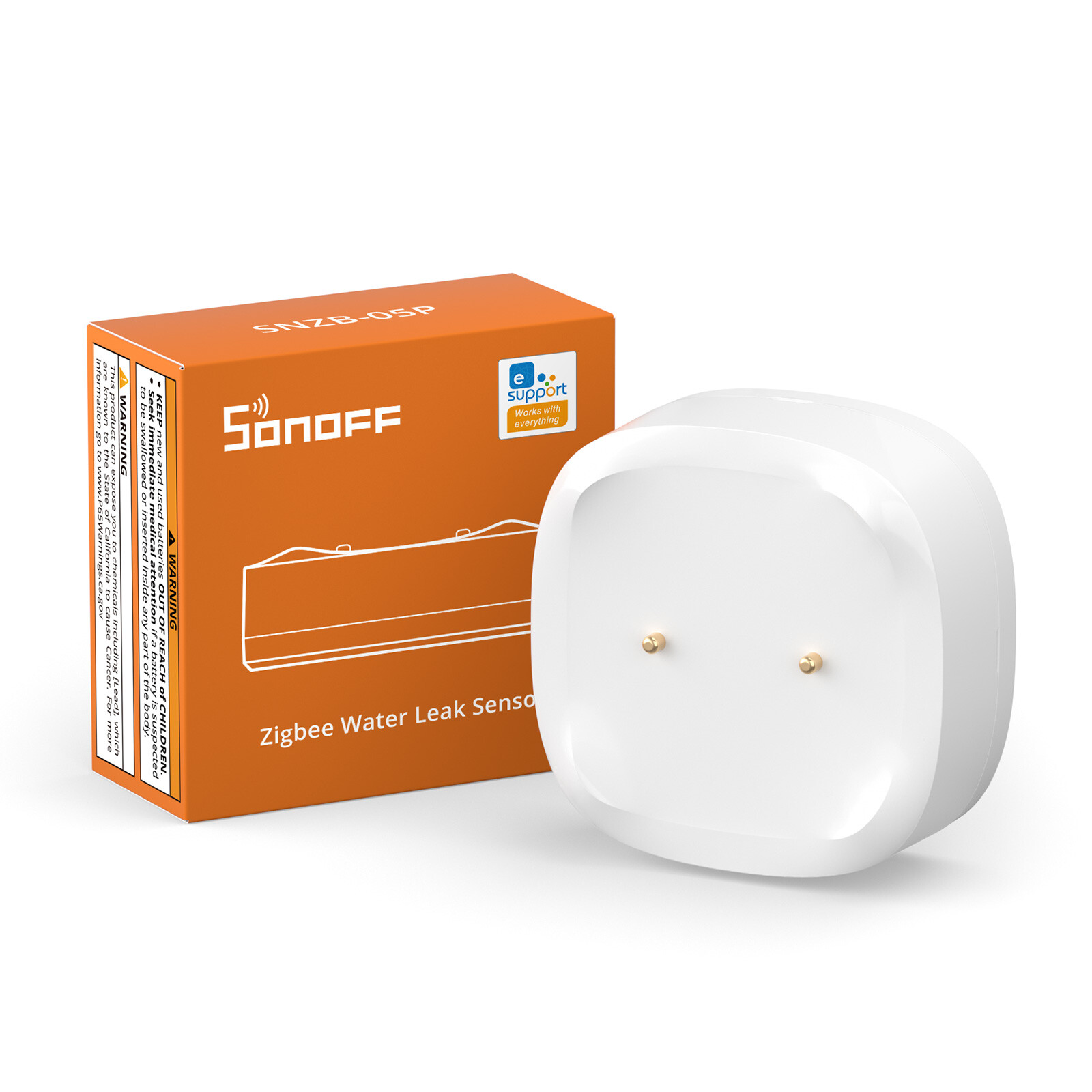 SONOFF Smart Home Zigbee Water Leak Sensor Real-time Alerts, Leak Drip Detection