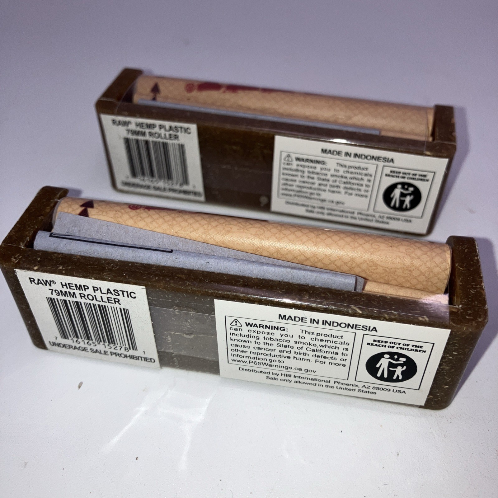 2 New RAW 79mm Roller Rolling Machine Hemp Plastic Fits 1 1/14 Papers