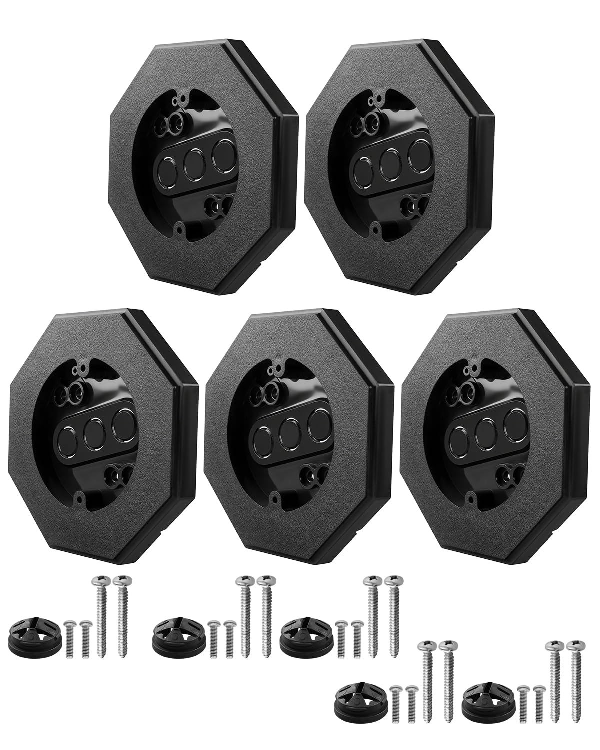 Siding Mounting Block Replace 8161, Vertical Lamp Octagon 5Pcs