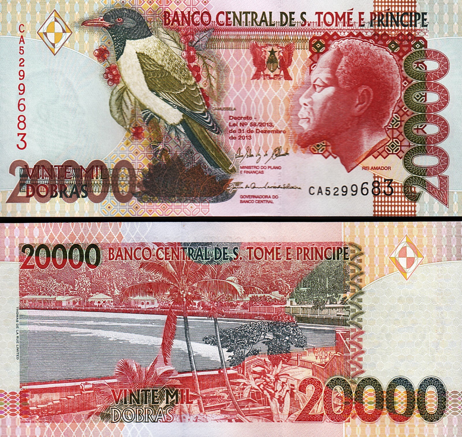 Saint Thomas, Sao Tome 20000 Dobras 2013, UNC, P-67e