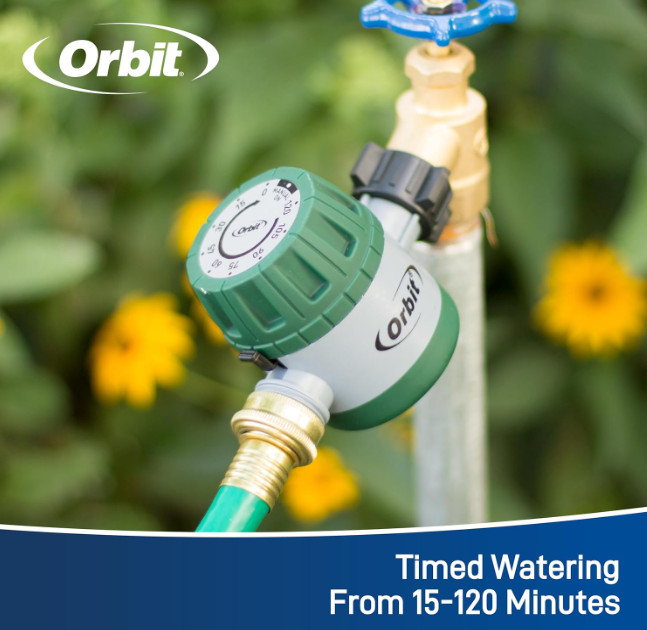 Orbit 62034 Mechanical Watering Hose Timer, Colors May Vary