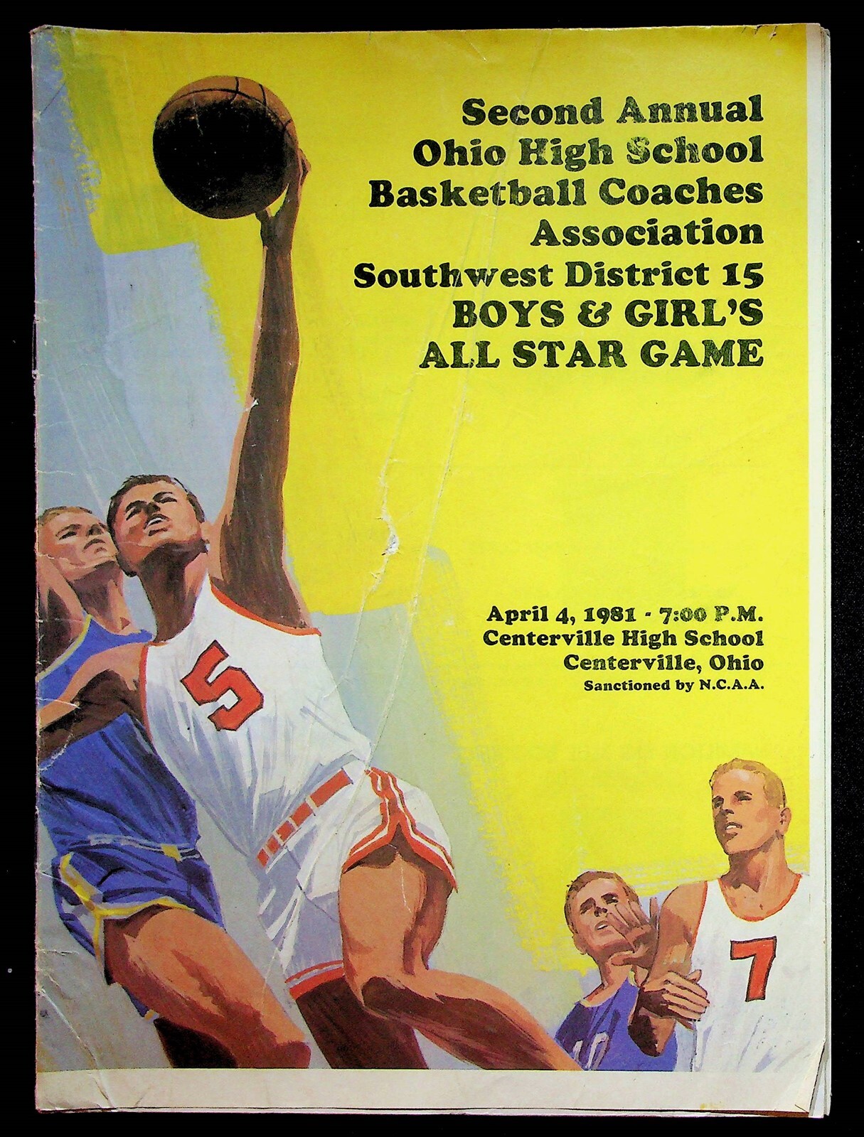 Centerville High School OH Boys & Girls All Star Game Program 1981 District 15
