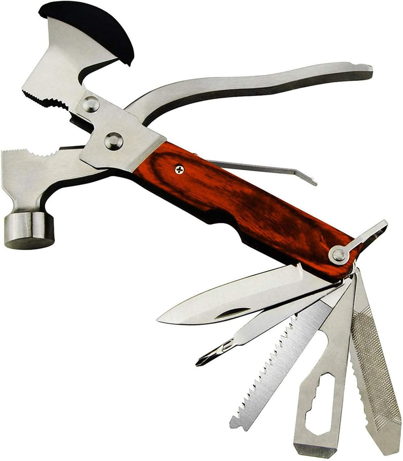 18-in-1 Multitool Camping Axe Hammer, Multi Tool with Plier, Knife | Emergency