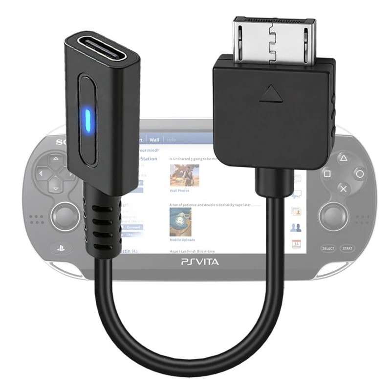 PD USB C Cable for Playstation Vita 1000 Controller Charging Adapter Type C LED