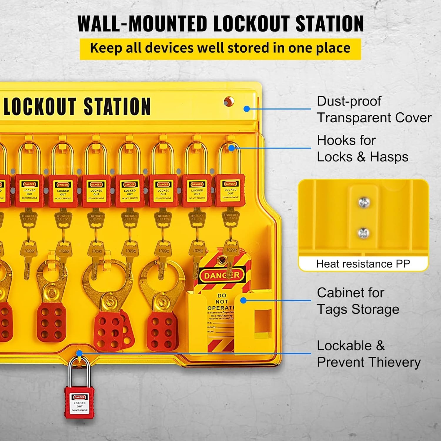 58 PCS Lockout Safety Devices for Industrial Electrical Work and Maintenance