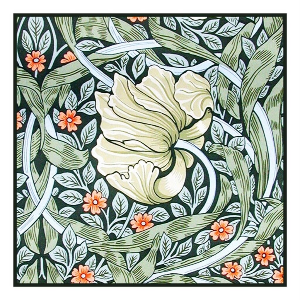 William Morris Pimpernel from Textile Counted Cross Stitch Chart Graph Pattern