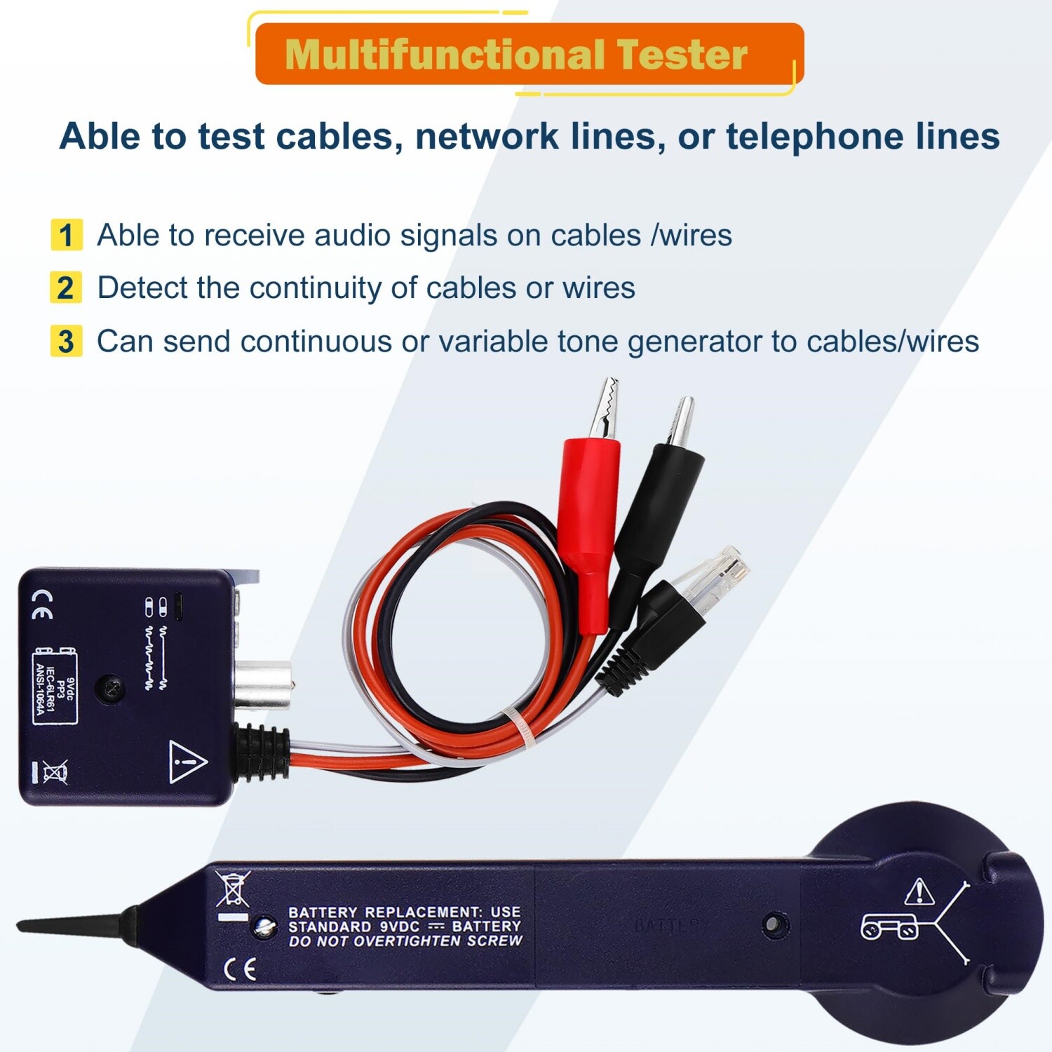 200EP Tone Generator Kit, High Accuracy Wire Tester Kit for Network Cables HOT