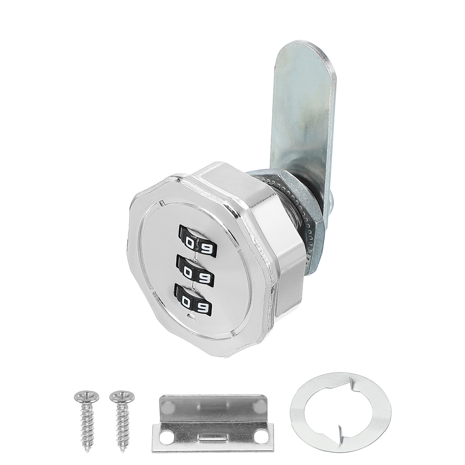 5/8" Combination Cabinet Cam Lock Zinc Alloy Cylinder Password Coded Lock Silver