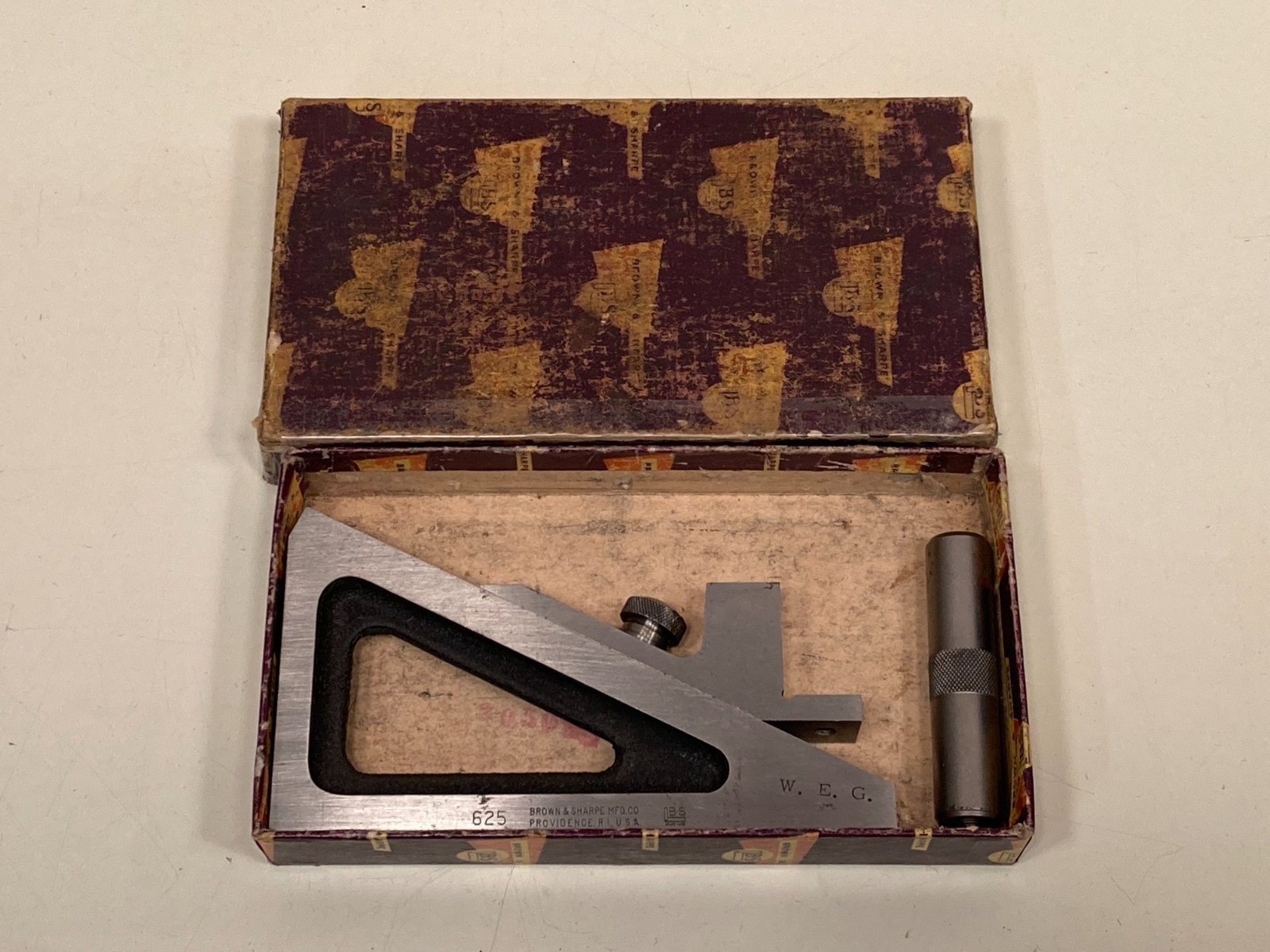 Vintage Brown & Sharpe 625 planer/shaper gage w/orig box (Made in USA)