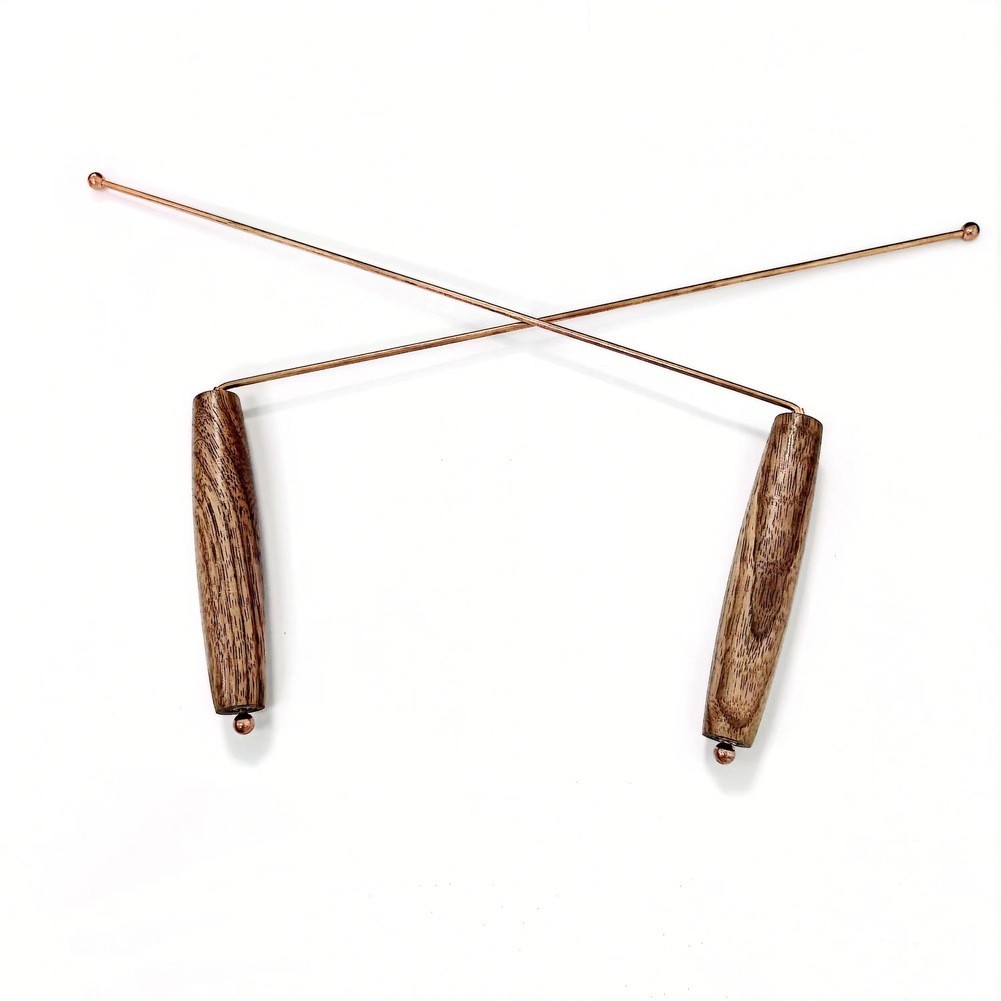 Copper Detection Rod for Metal Locating and Treasure Hunting with Pendulum Tool