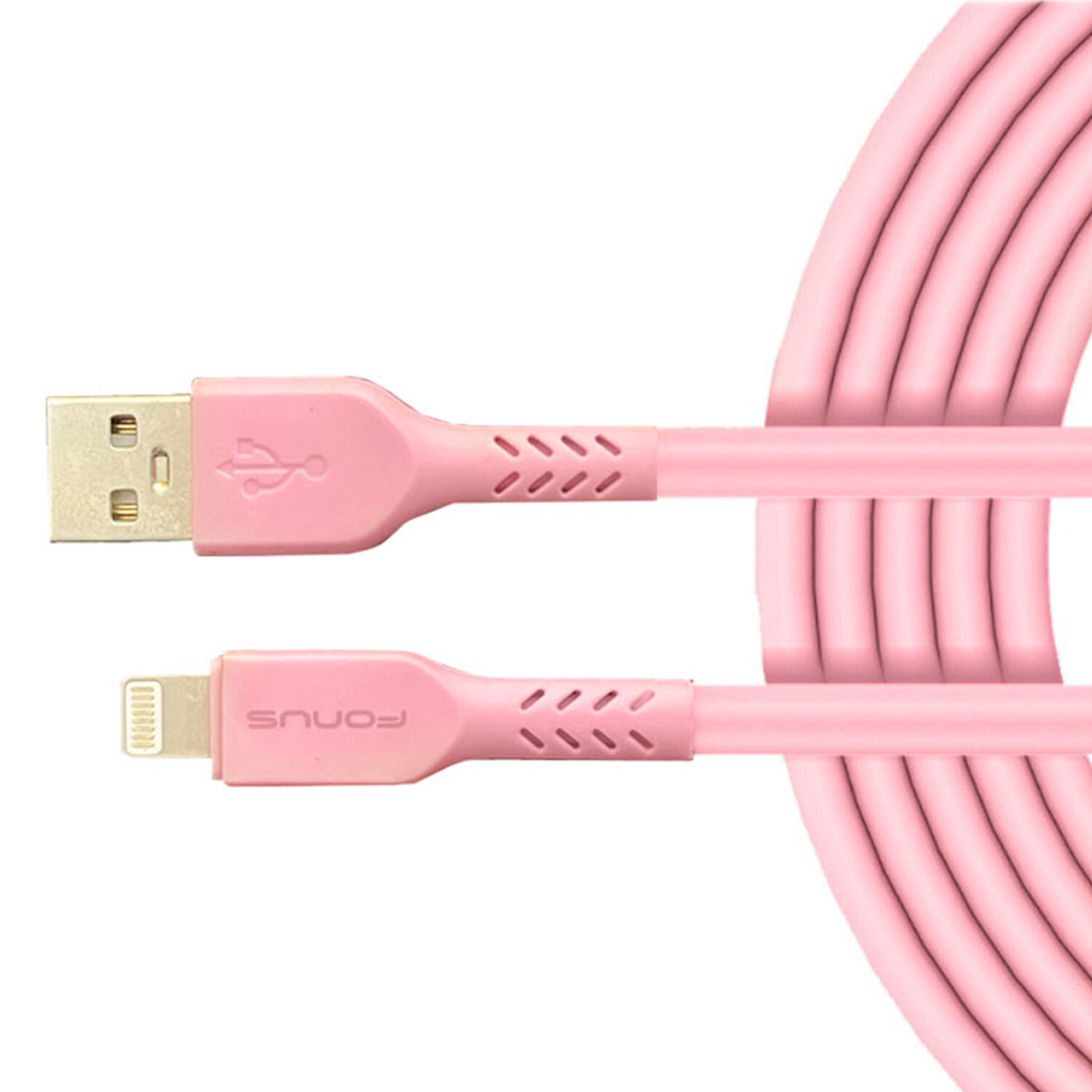 6ft Long USB Cable Charger Cord Power Wire Fast Charge Pink for Cell Phones