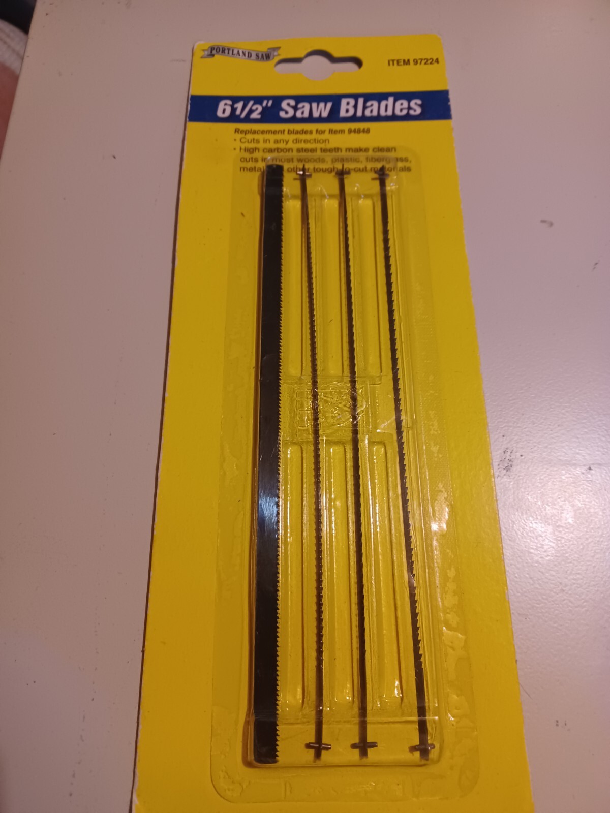 Portland Saw 97224, 6-1/2" Saw Blades, Metal Wood, High Carbon Steel Teeth,94848