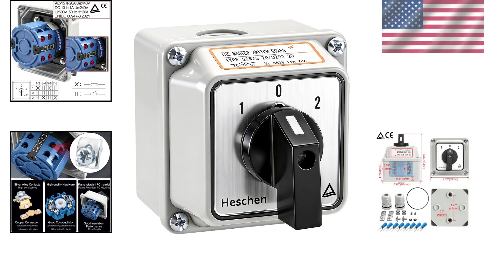 Universal Rotary Changeover Switch --W with Wider Master Switch Exterior Box ...