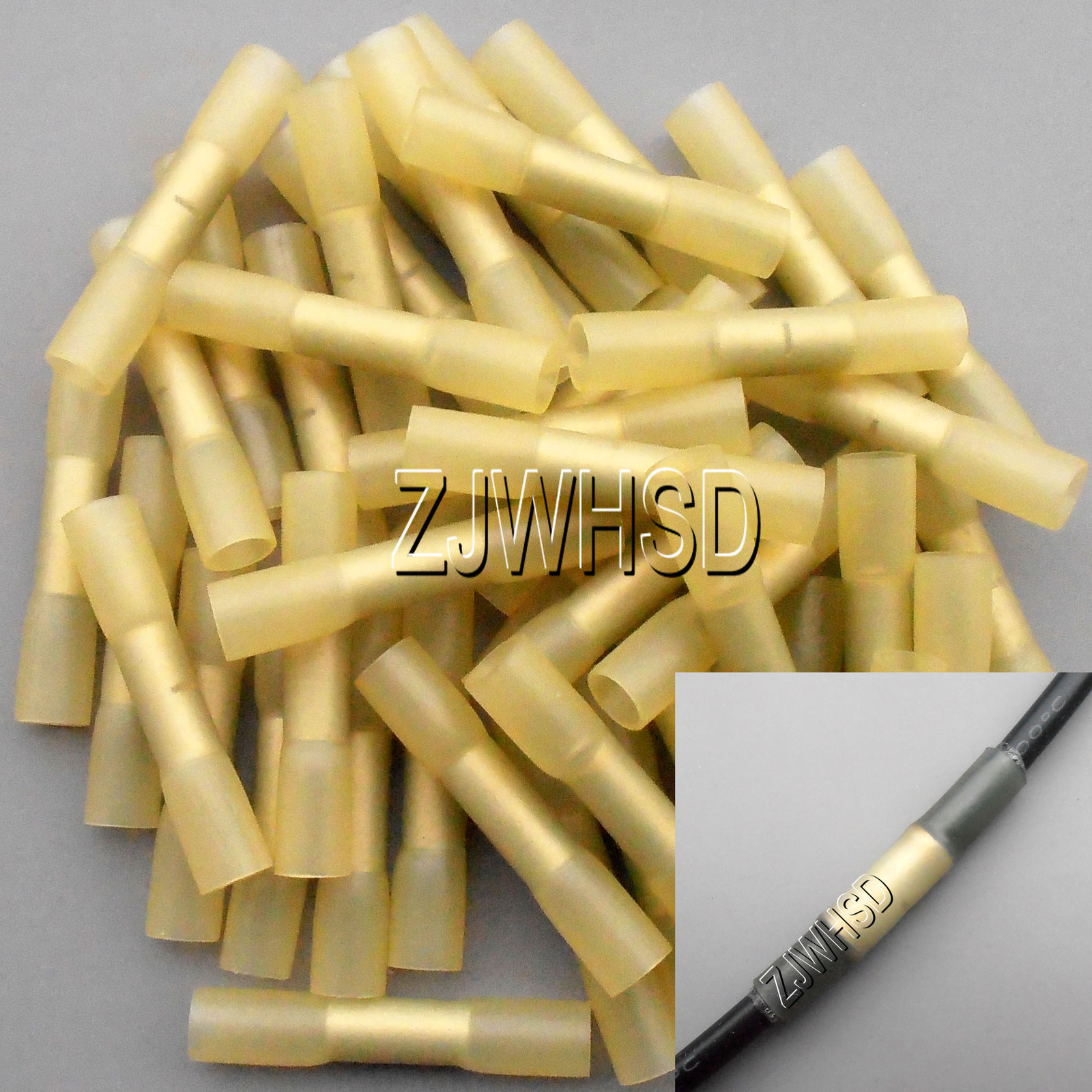50pcs 12-10 AWG DuraSeal Heat Shrink Butt Splice Connector Terminals Splices