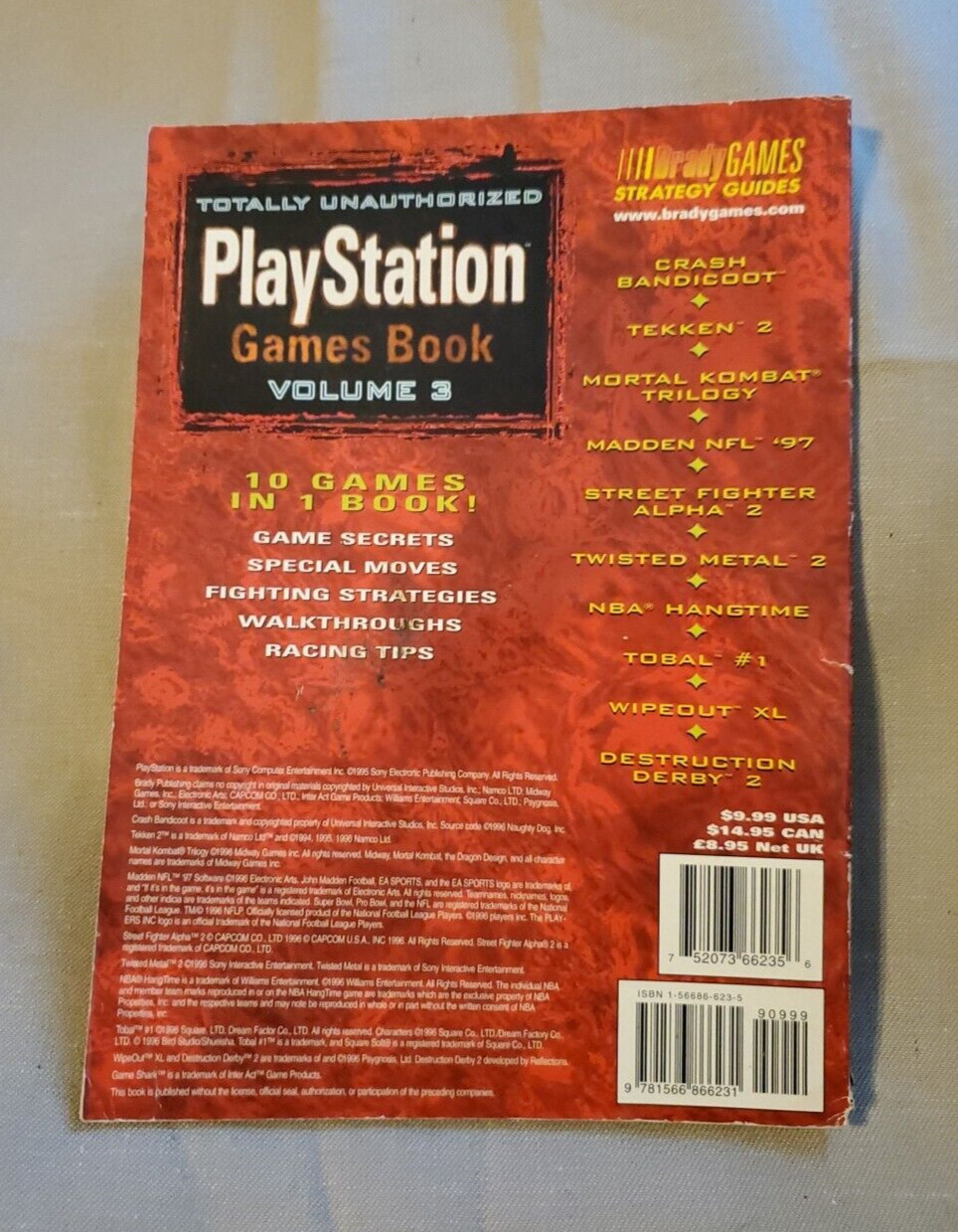 PlayStation Brady Strategy Guide Magazine Book Vol 3 Mortal Combat (1999)