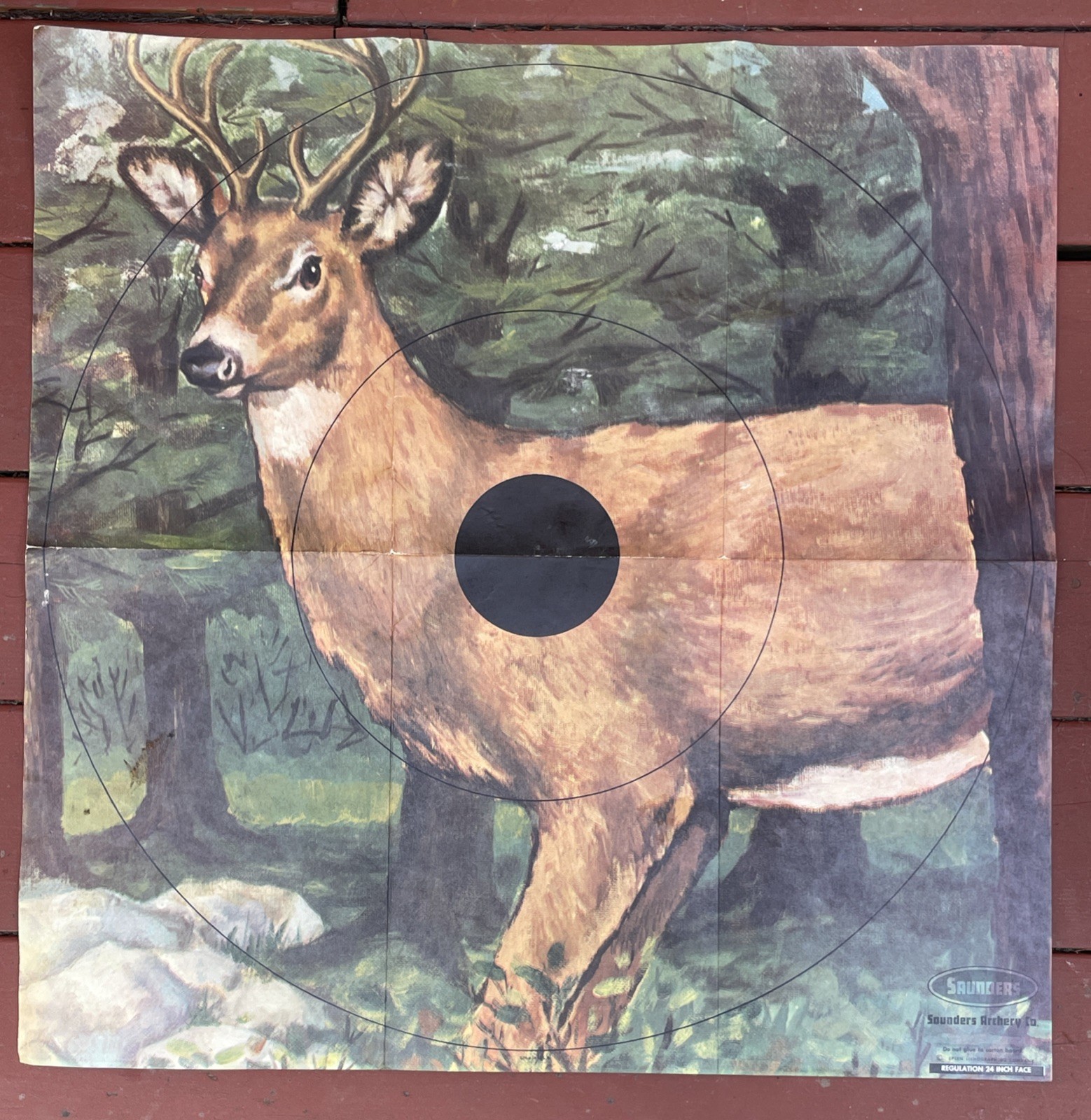 Vintage 1960’s Saunders Archery Co. Paper Deer  Buck Target