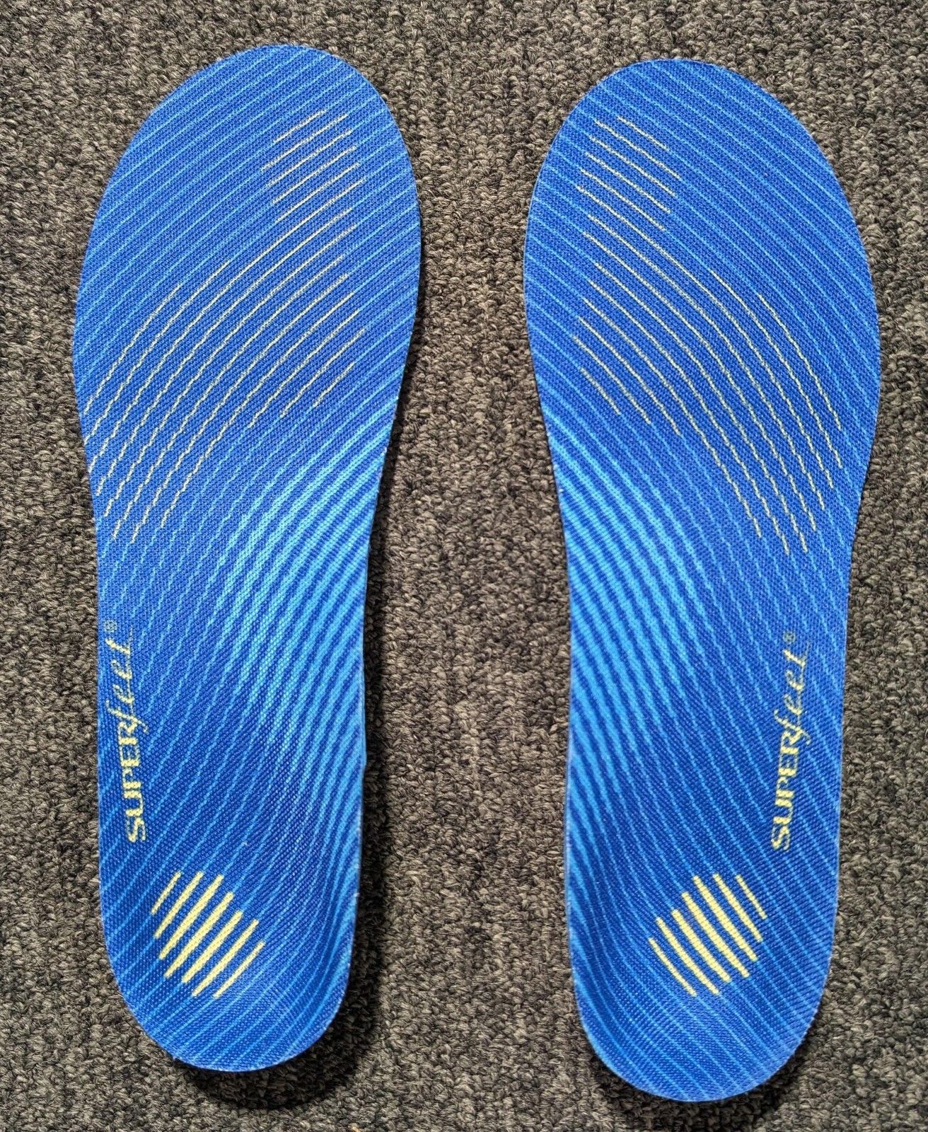 SUPERFEET RUN SUPPORT MEDIUM ARCH INSOLES (FORMERLY RUN COMFORT THIN), SIZE D