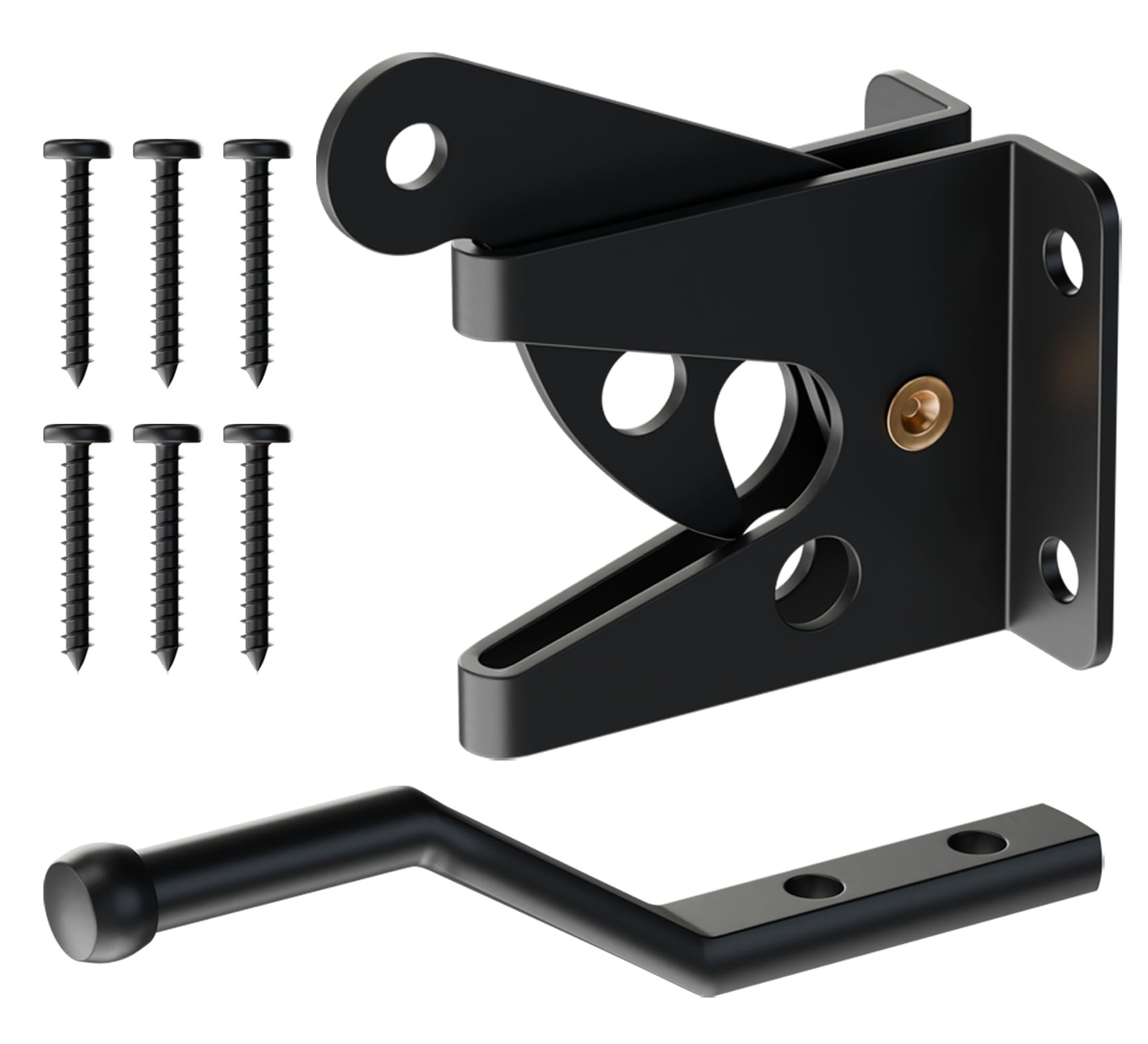 Self-Locking Heavy-Duty Gate Latch: Automatic Gravity Lever Type for Wooden F...