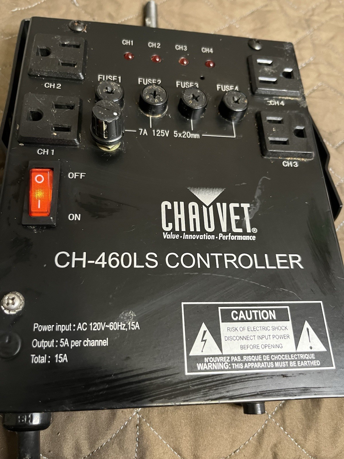 Chauvet CH-460LS 4-Channel Lighting Controller 1/4" Jack Remote Blackout